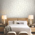 York Designer Series Craftsman Geometric White & Soft Grey Wallpaper - SKU DF3353