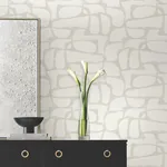 York Designer Series Craftsman Geometric White & Soft Grey Wallpaper - SKU DF3353
