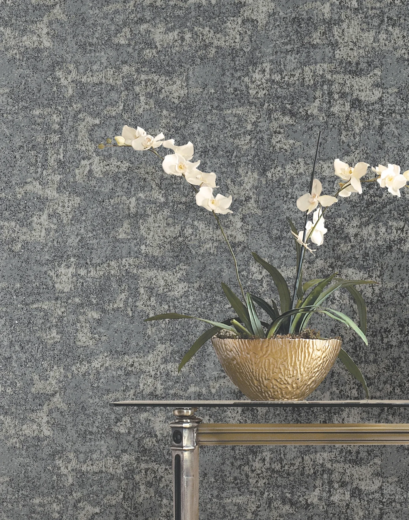 York Designer Series Crystal Cloud Charcoal Beaded Wallpaper - SKU VR1544