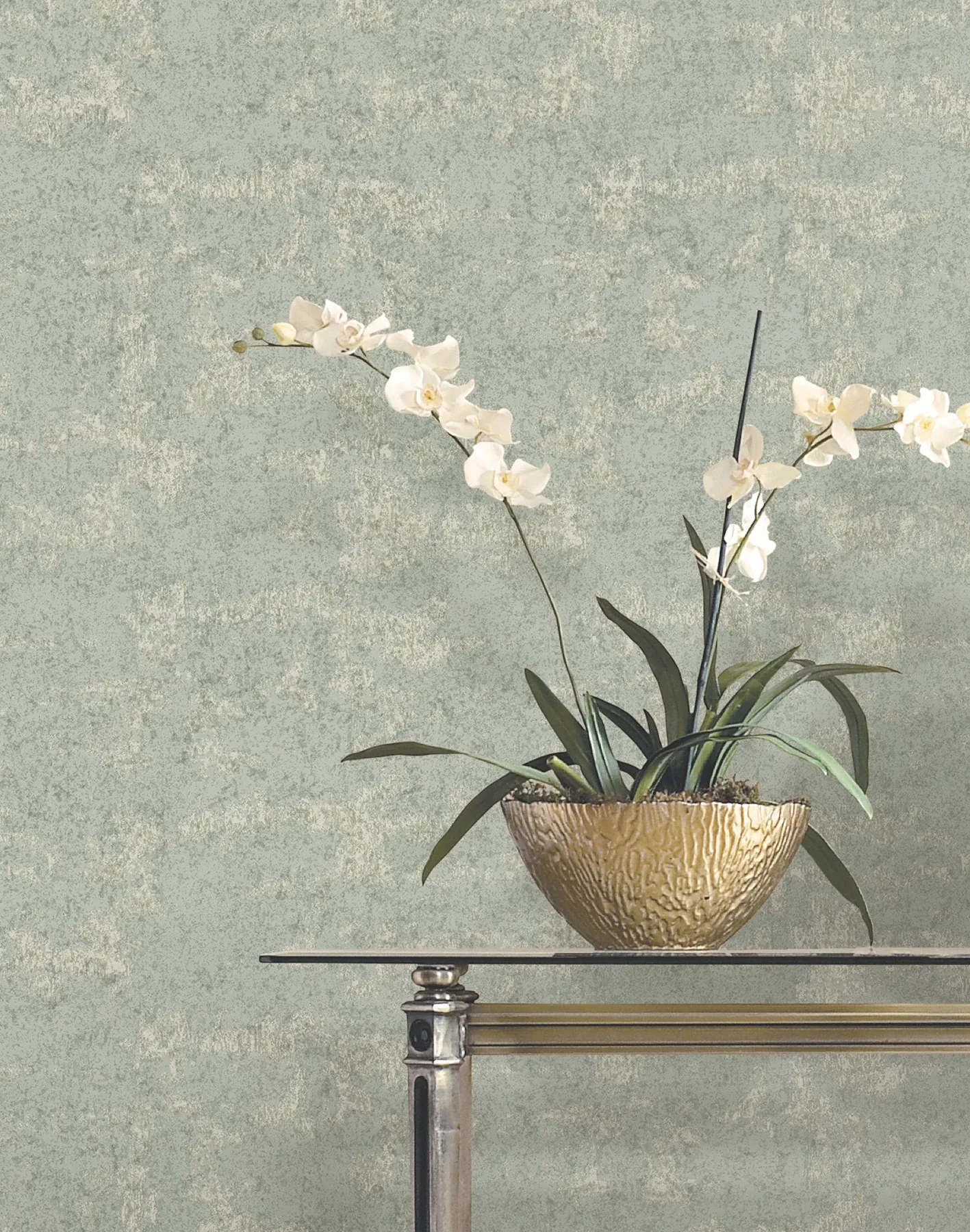 York Designer Series Crystal Cloud Sage Beaded Wallpaper - SKU VR1545