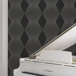 York Designer Series Diamond Legacy Black Wallpaper - SKU MX9631