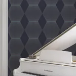 York Designer Series Diamond Legacy Navy Wallpaper - SKU MX9635