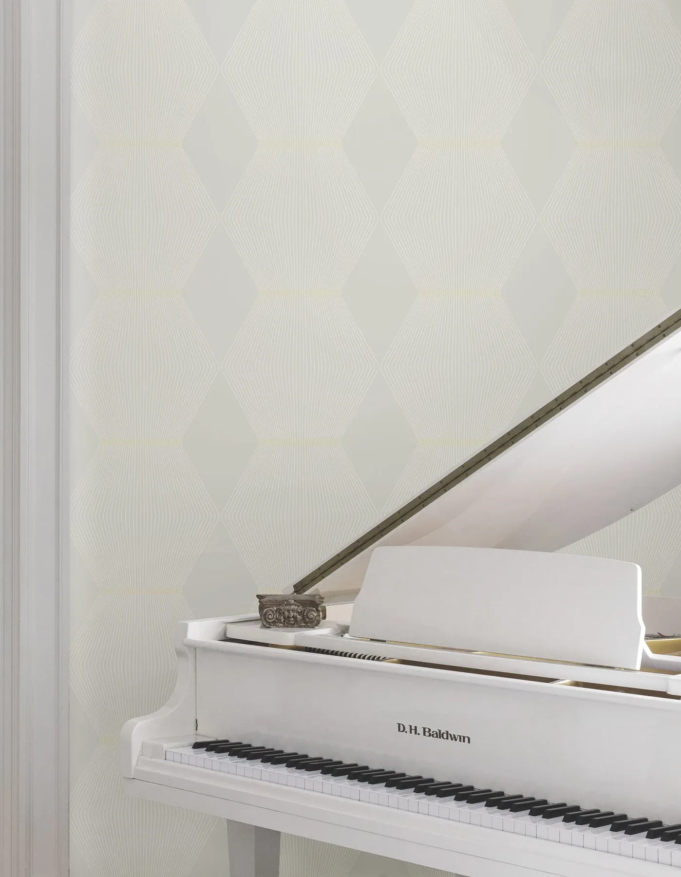 York Designer Series Diamond Legacy Soft Grey Wallpaper - SKU MX9633