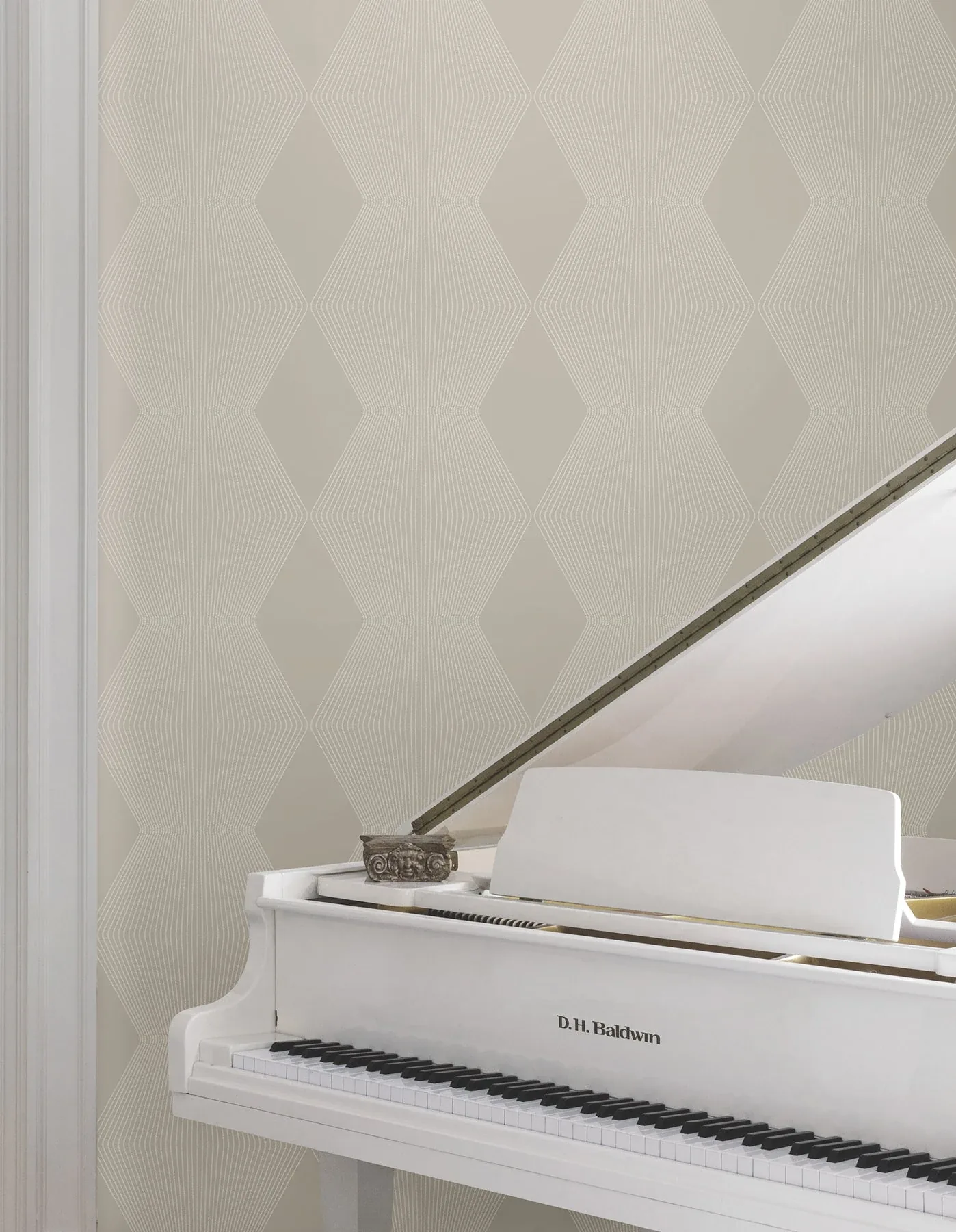York Designer Series Diamond Legacy Taupe Wallpaper - SKU MX9632
