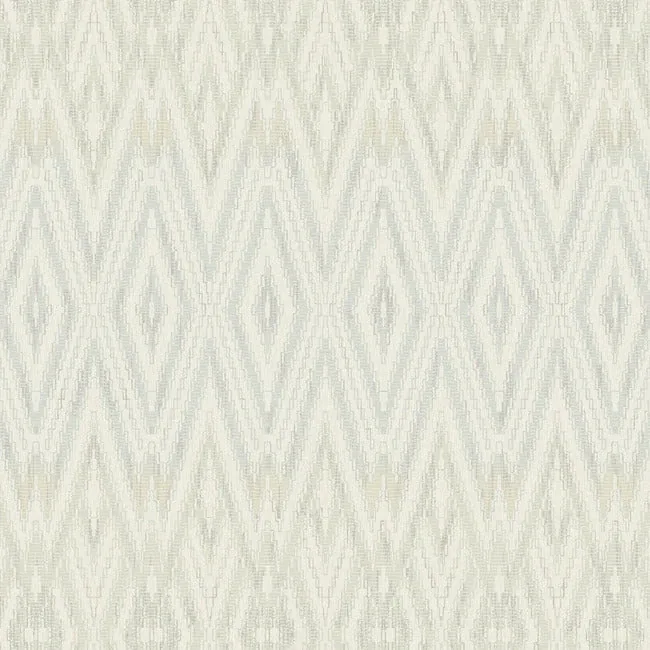 EV3914 | Diamond Marquise Blue & Neutral Wallpaper