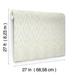 York Designer Series Diamond Marquise Blue & Neutral Wallpaper - SKU EV3914