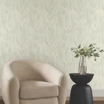 York Designer Series Dicot Light Green Leaf Wallpaper - SKU NT6142