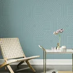 York Designer Series Diverging Diamonds Blue Wallpaper - SKU CI2372
