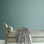 York Designer Series Diverging Diamonds Blue Wallpaper - SKU CI2372