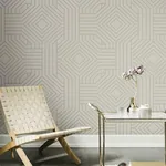 York Designer Series Diverging Diamonds Taupe Wallpaper - SKU CI2377