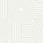 York Designer Series Diverging Diamonds White Wallpaper - SKU CI2374
