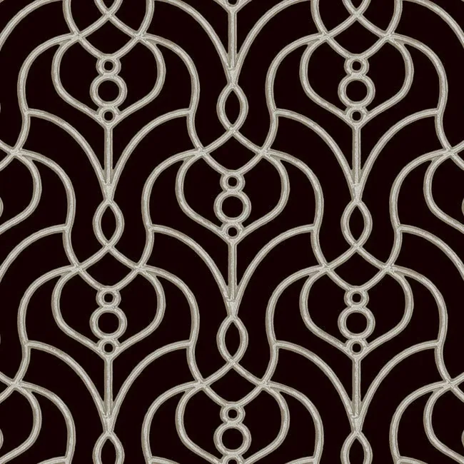 EV3945 | Divine Trellis Black Wallpaper
