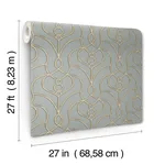 York Designer Series Divine Trellis Dusty Blue Wallpaper - SKU EV3948