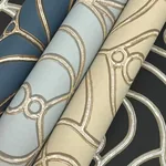 York Designer Series Divine Trellis Navy Wallpaper - SKU EV3946