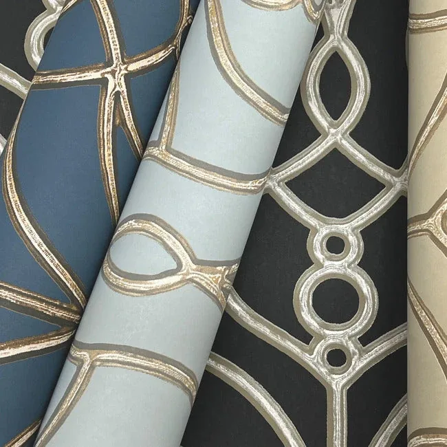 York Designer Series Divine Trellis Taupe Wallpaper - SKU EV3947