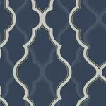 York Designer Series Double Damask Dark Blue Wallpaper - SKU CI2393