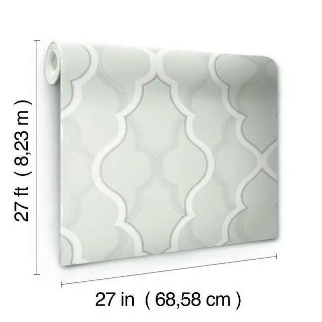 York Designer Series Double Damask Silver Wallpaper - SKU CI2397