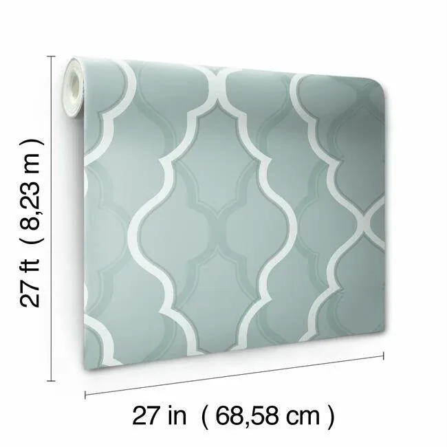 York Designer Series Double Damask Teal Wallpaper - SKU CI2394