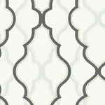 York Designer Series Double Damask White & Black Wallpaper - SKU CI2391