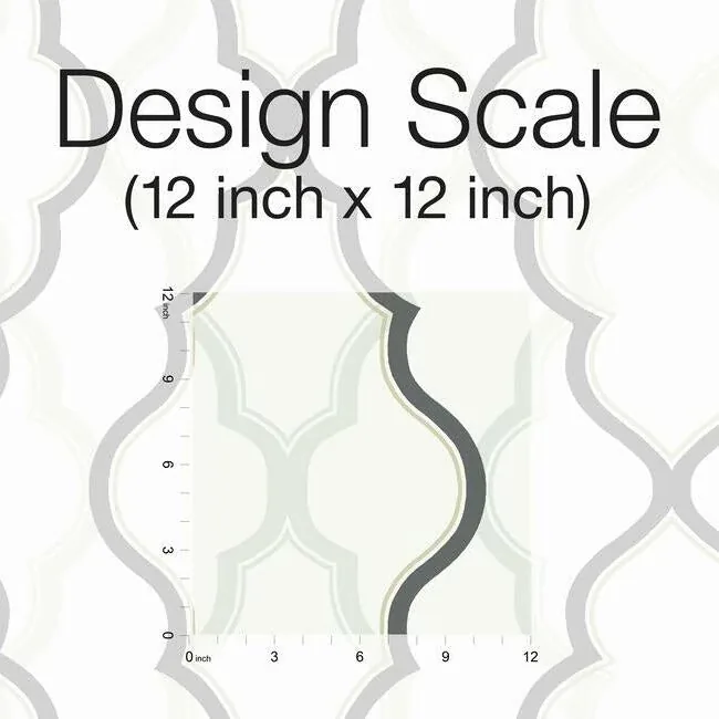 York Designer Series Double Damask White & Black Wallpaper - SKU CI2391