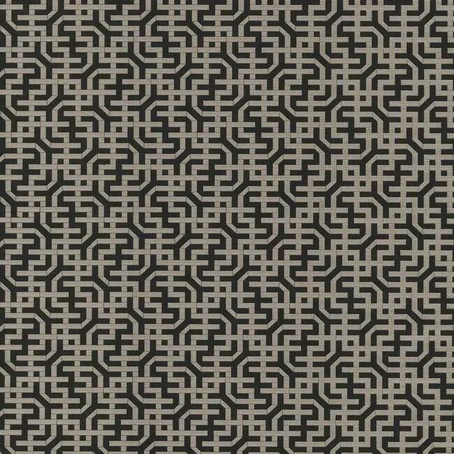 5801 | Dynastic Lattice Black Wallpaper