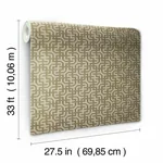 York Designer Series Dynastic Lattice Gold Wallpaper - SKU 5804