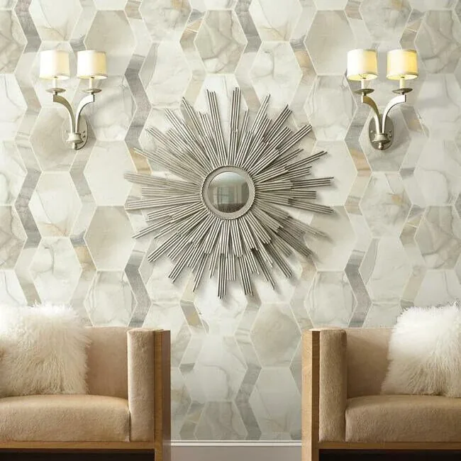 York Designer Series Earthbound Cream & Grey Wallpaper - SKU OS4285