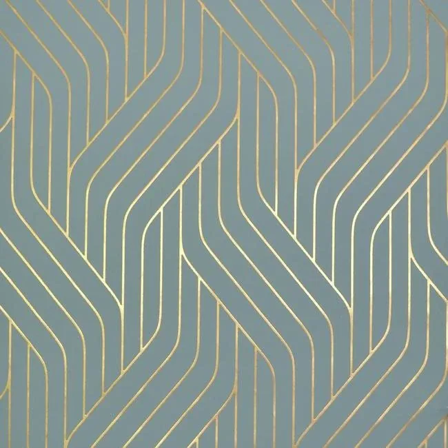 NW3520 | Ebb & Flow Blue & Gold Wallpaper