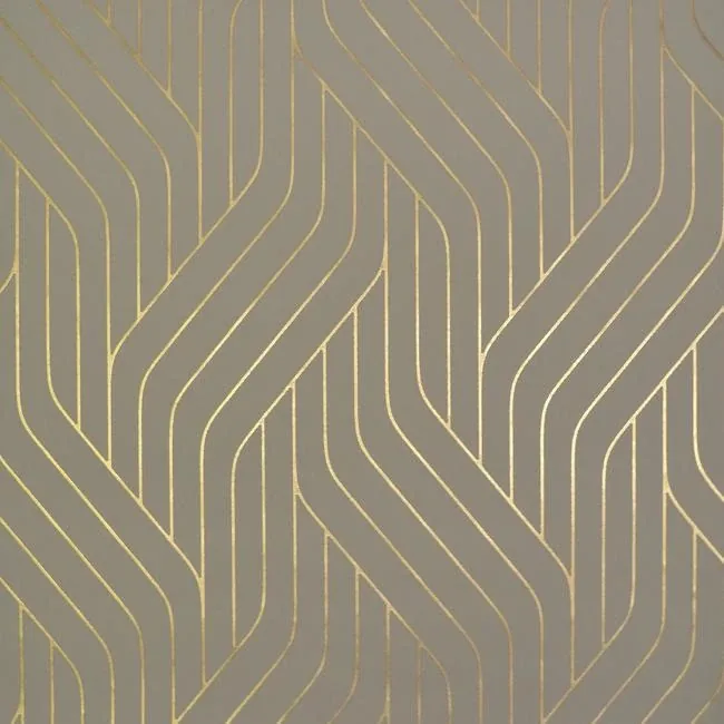 NW3518 | Ebb & Flow Khaki & Gold Wallpaper