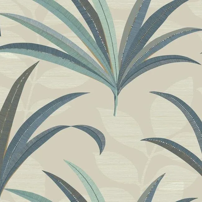 York Designer Series El Morocco Palm Beige Wallpaper - SKU CA1552