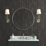 York Designer Series Elemental Thread Black & Gold Wallpaper - SKU DF3305
