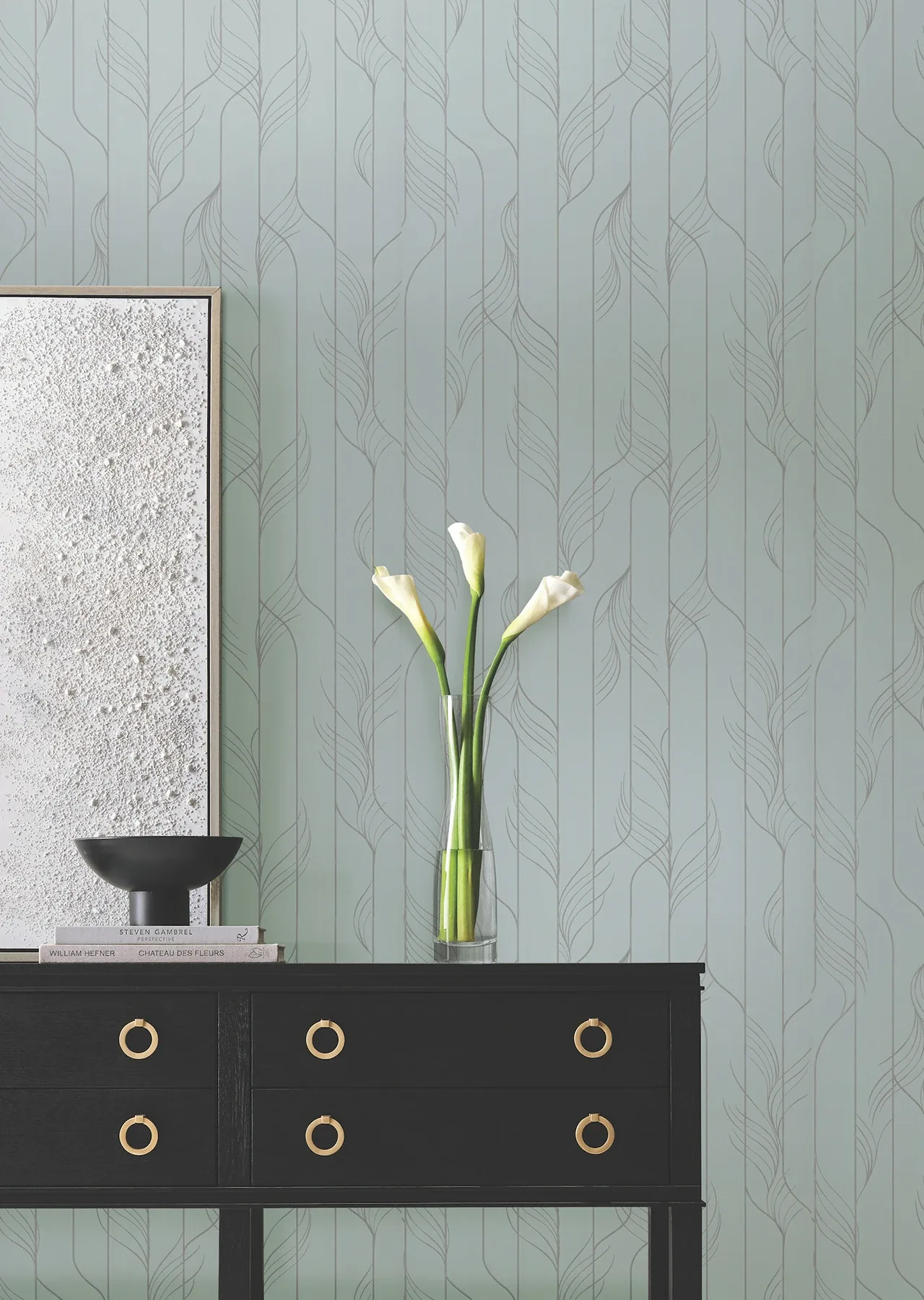 York Designer Series Elemental Thread Blue & Silver Wallpaper | Wallpaper Twins York Designer Series Elemental Thread Blue & Silver Wallpaper - SKU DF3304