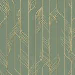 York Designer Series Elemental Thread Green & Gold Wallpaper - SKU DF3306