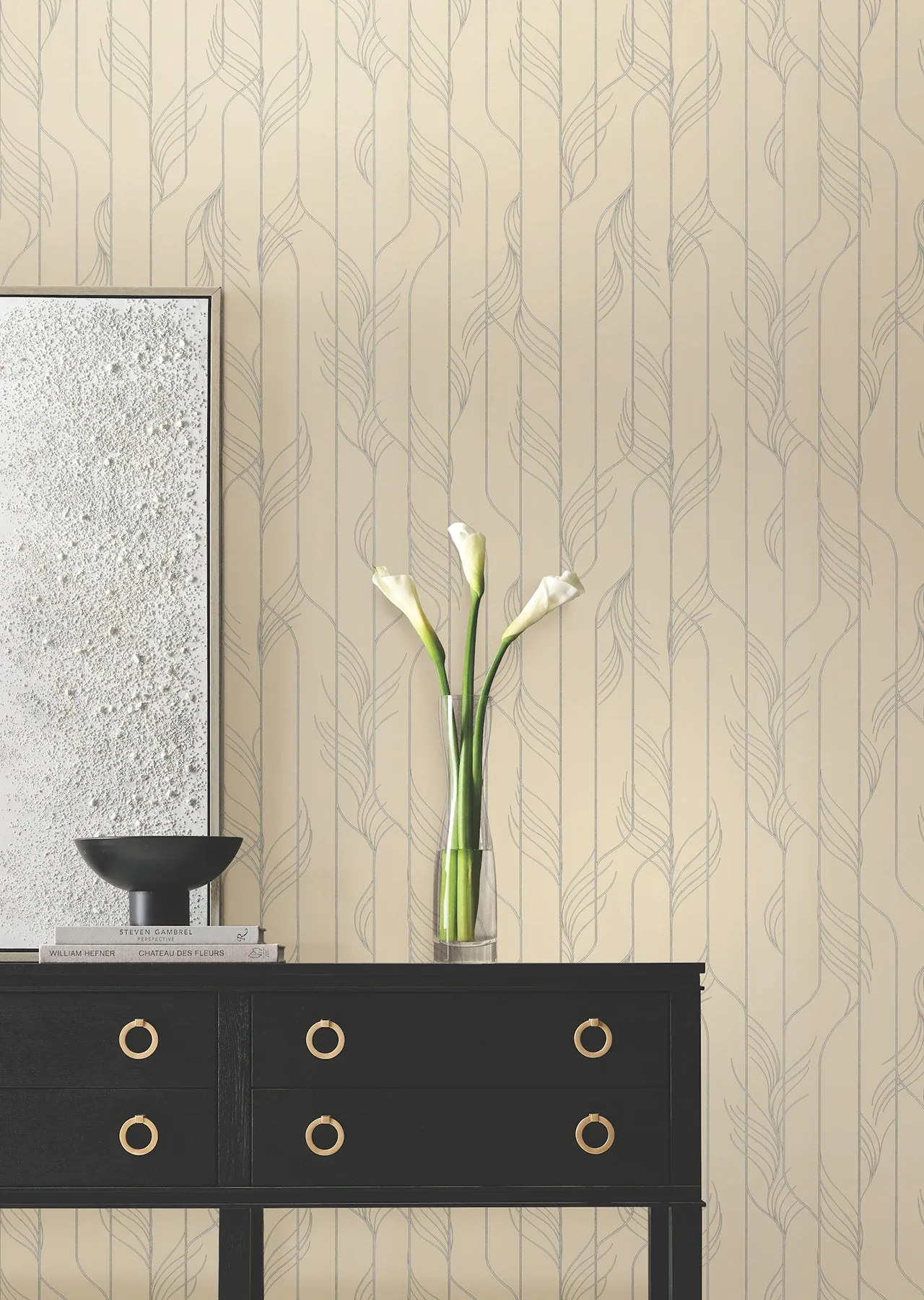 York Designer Series Elemental Thread Neutral Pearl & Silver Wallpaper | Wallpaper Twins York Designer Series Elemental Thread Neutral Pearl & Silver Wallpaper - SKU DF3303