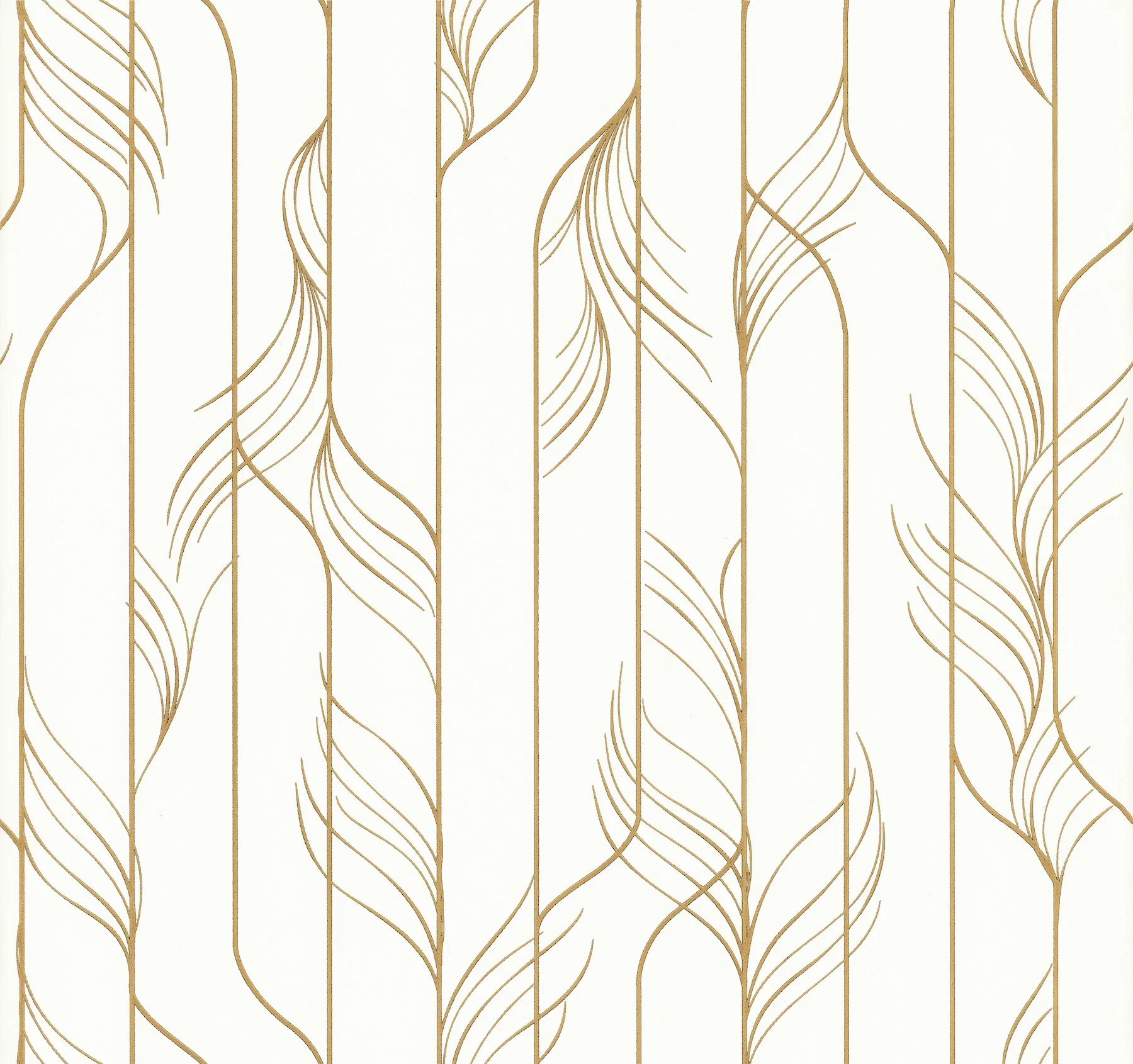 DF3301 | Elemental Thread White & Gold Wallpaper