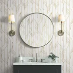 York Designer Series Elemental Thread White & Gold Wallpaper - SKU DF3301