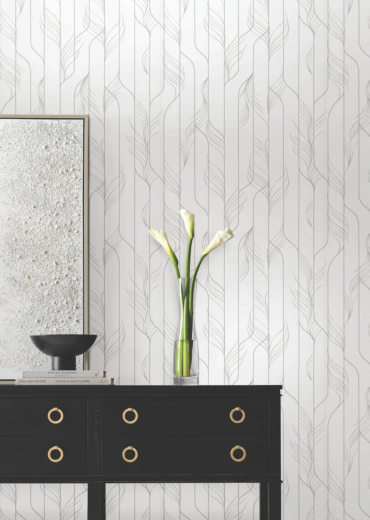 York Designer Series Elemental Thread White & Silver Wallpaper | Wallpaper Twins York Designer Series Elemental Thread White & Silver Wallpaper - SKU DF3302