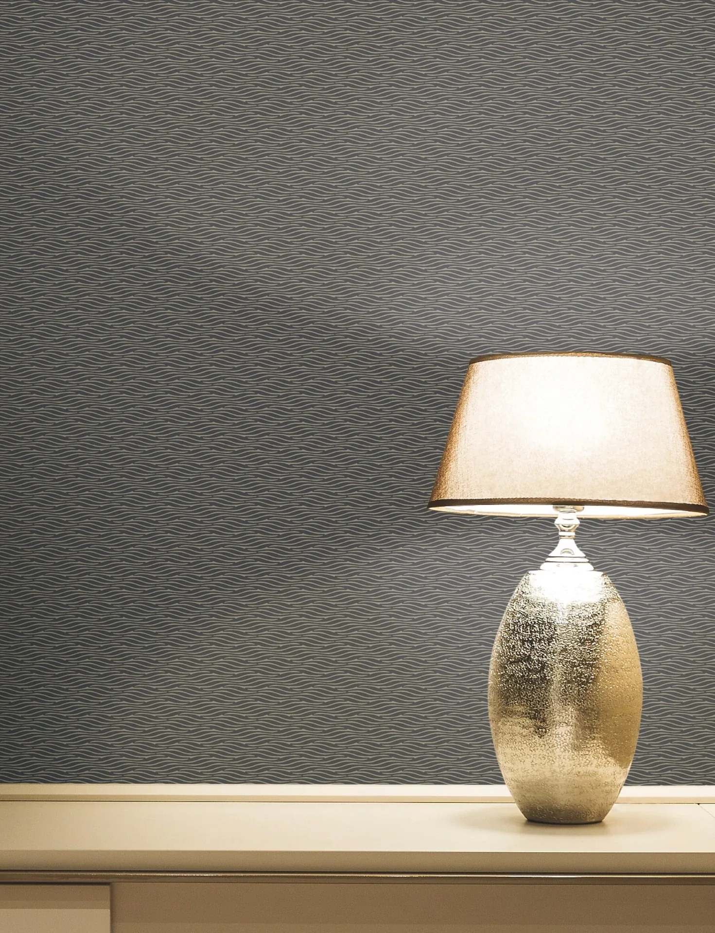 York Designer Series Elevated Black Waves Wallpaper | Wallpaper Twins York Designer Series Elevated Black Waves Wallpaper - SKU NT6151