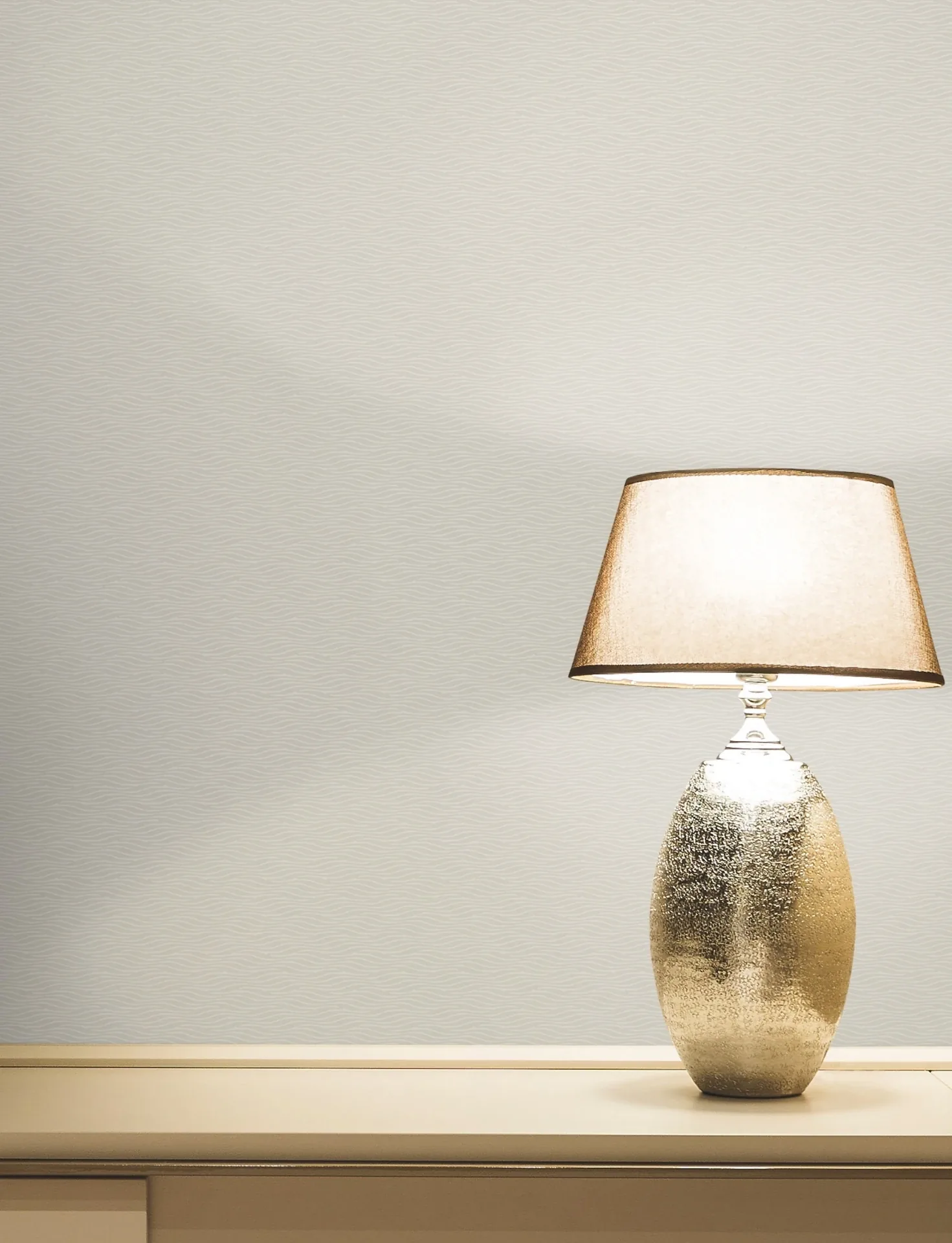 York Designer Series Elevated Taupe Waves Wallpaper - SKU NT6153
