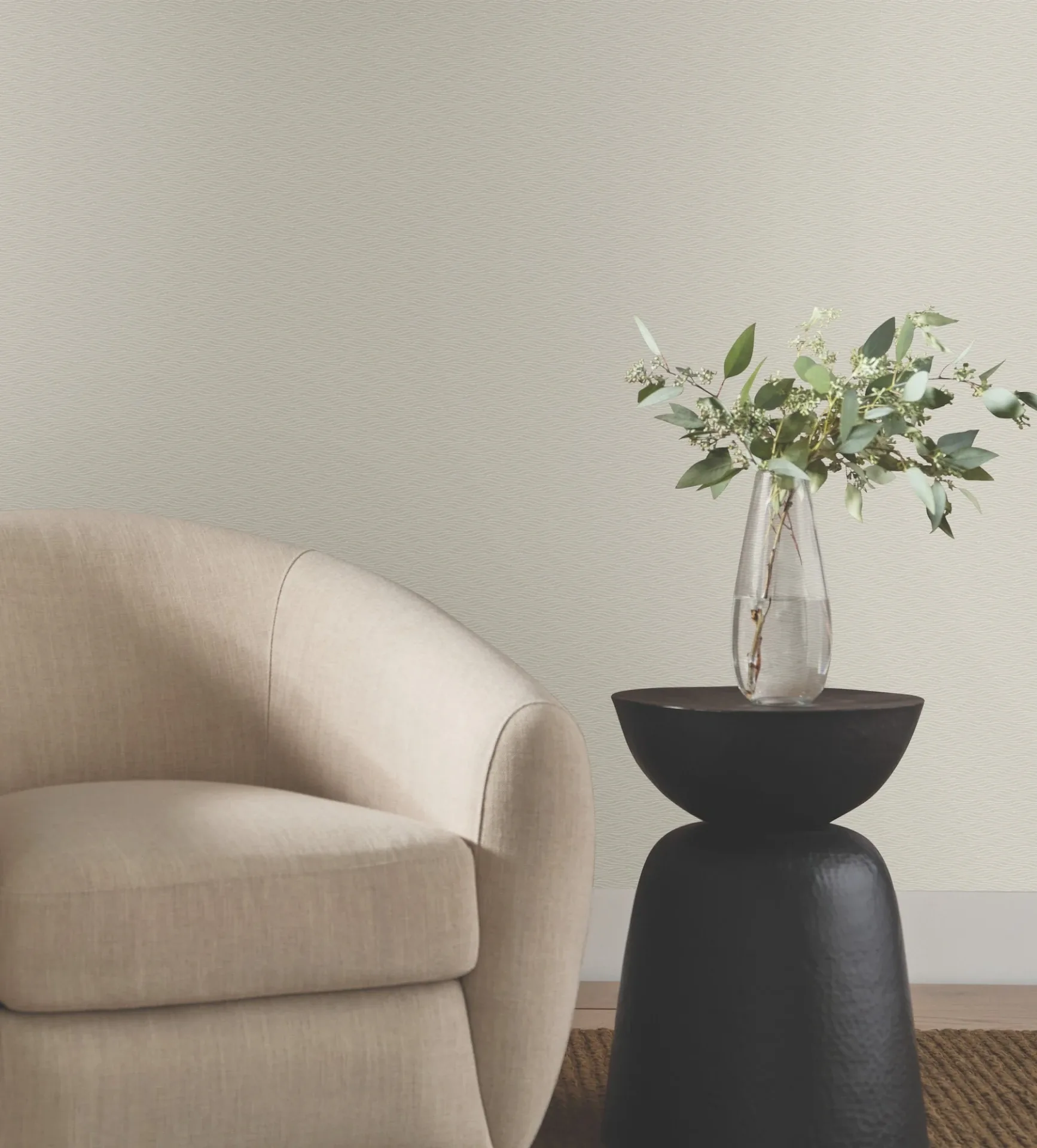 York Designer Series Elevated Taupe Waves Wallpaper - SKU NT6153