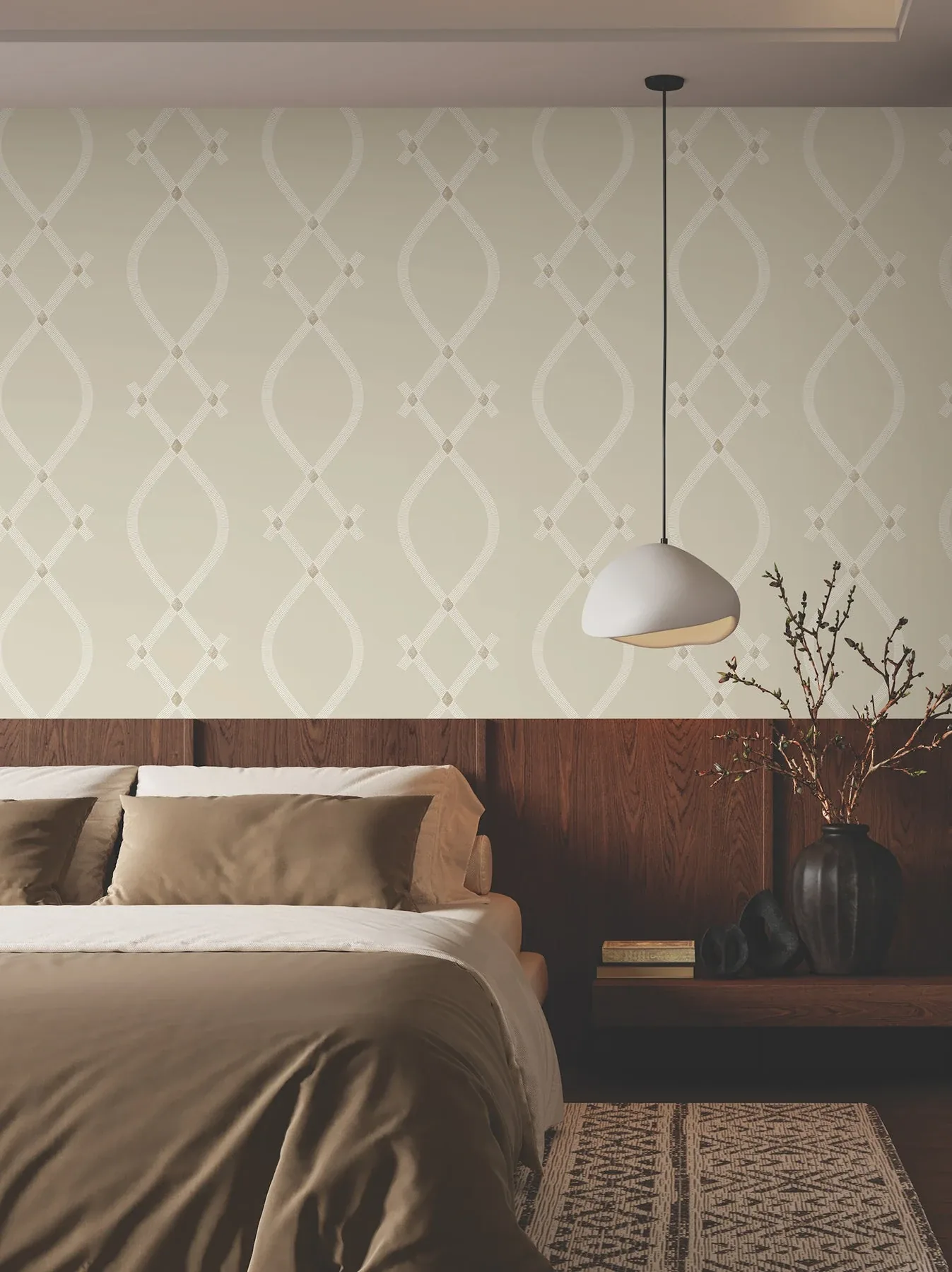 York Designer Series Ellena Beige Wallpaper | Wallpaper Twins York Designer Series Ellena Beige Wallpaper - SKU ZA8034