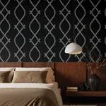 York Designer Series Ellena Black Wallpaper | Wallpaper Twins York Designer Series Ellena Black Wallpaper - SKU ZA8031