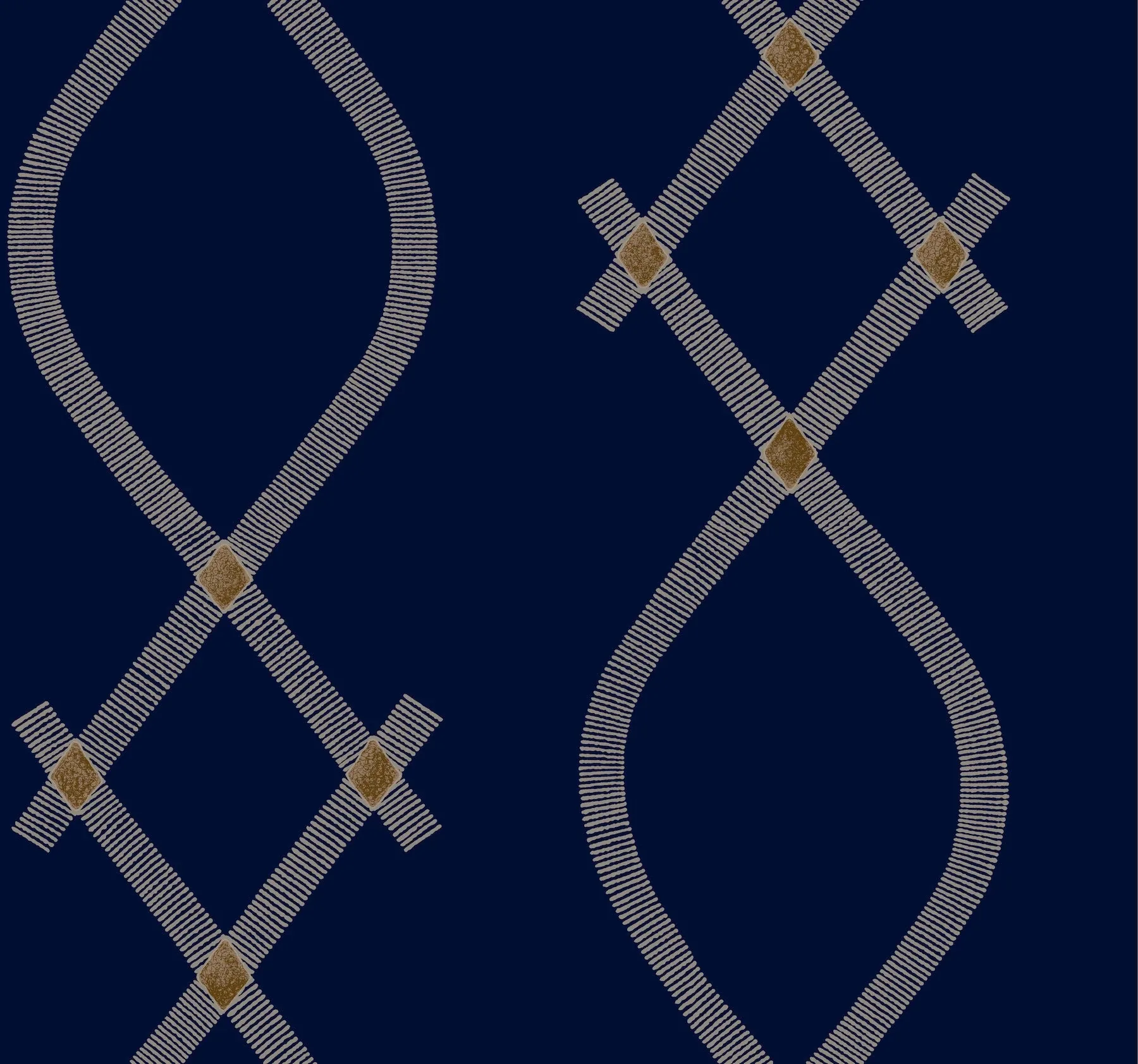 York Designer Series Ellena Navy Wallpaper - SKU ZA8032