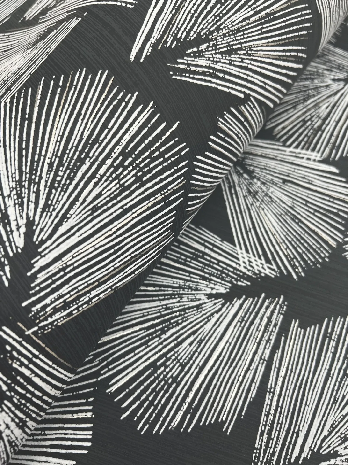 York Designer Series Elora Leaf Black Wallpaper | Wallpaper Twins York Designer Series Elora Leaf Black Wallpaper - SKU LM5351