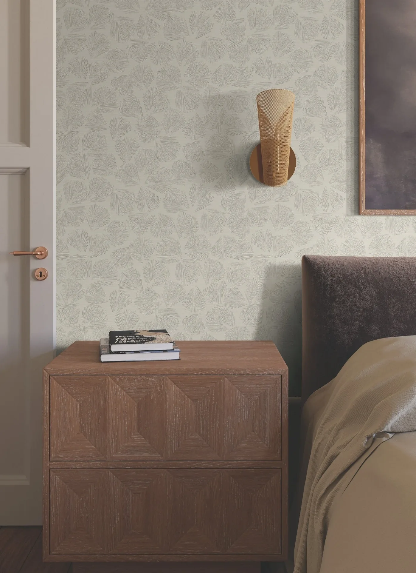 York Designer Series Elora Leaf Taupe Wallpaper | Wallpaper Twins York Designer Series Elora Leaf Taupe Wallpaper - SKU LM5354