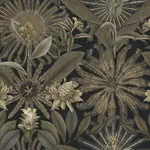 York Designer Series Enchanted Garden Black Tropical Wallpaper | Wallpaper Twins York Designer Series Enchanted Garden Black Tropical Wallpaper - SKU VR1531