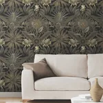 York Designer Series Enchanted Garden Black Tropical Wallpaper | Wallpaper Twins York Designer Series Enchanted Garden Black Tropical Wallpaper - SKU VR1531