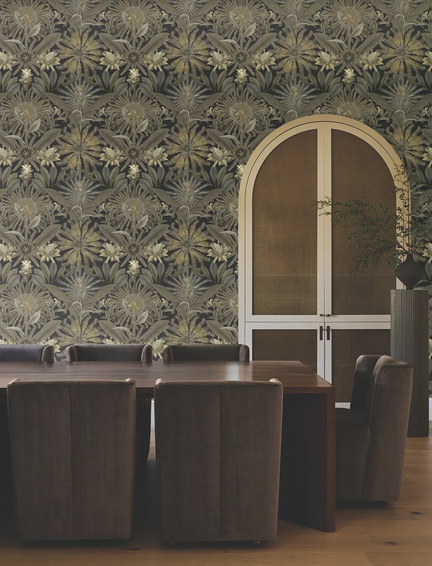 York Designer Series Enchanted Garden Black Tropical Wallpaper | Wallpaper Twins York Designer Series Enchanted Garden Black Tropical Wallpaper - SKU VR1531