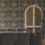 York Designer Series Enchanted Garden Chocolate Tropical Wallpaper | Wallpaper Twins York Designer Series Enchanted Garden Chocolate Tropical Wallpaper - SKU VR1529