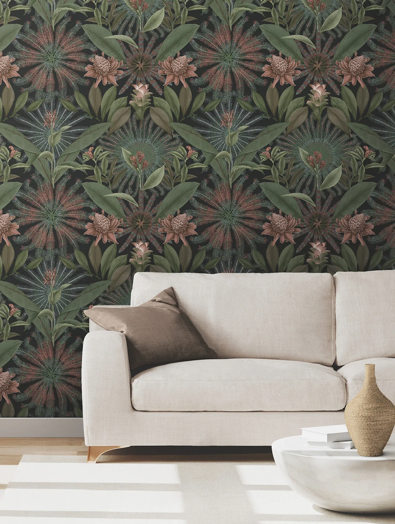 York Designer Series Enchanted Garden Green Tropical Wallpaper | Wallpaper Twins York Designer Series Enchanted Garden Green Tropical Wallpaper - SKU VR1530